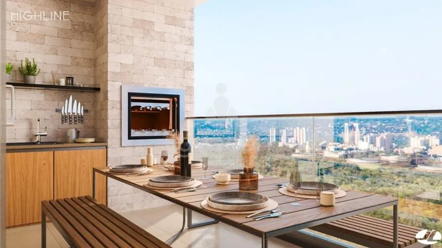 Apartamentos de Alto Padrão com 03 Suítes e Sacada Gourmet com Churrasqueira no Highline Residence