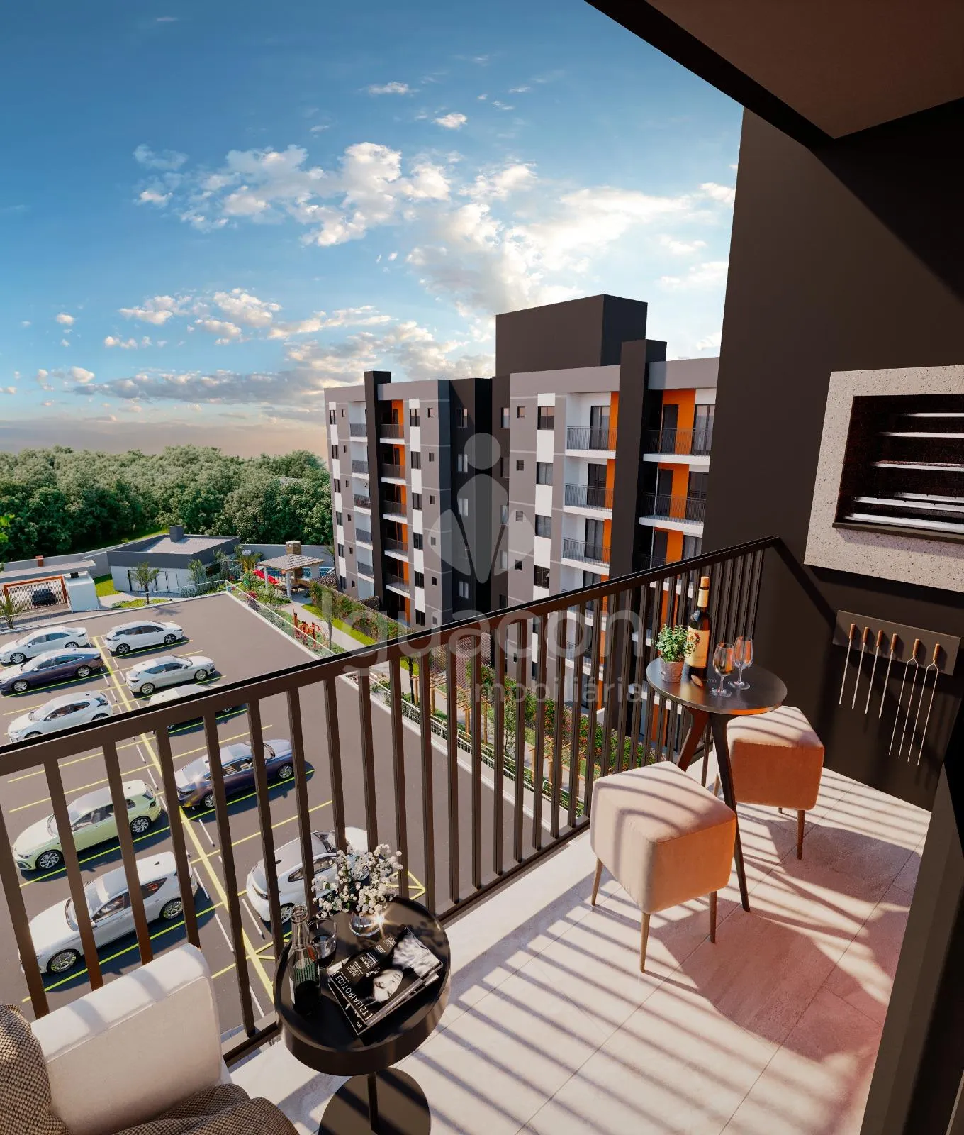 Apartamento com 02 Dormitórios e Sacada com Churrasqueira no Condomínio Wonderful Home Clube