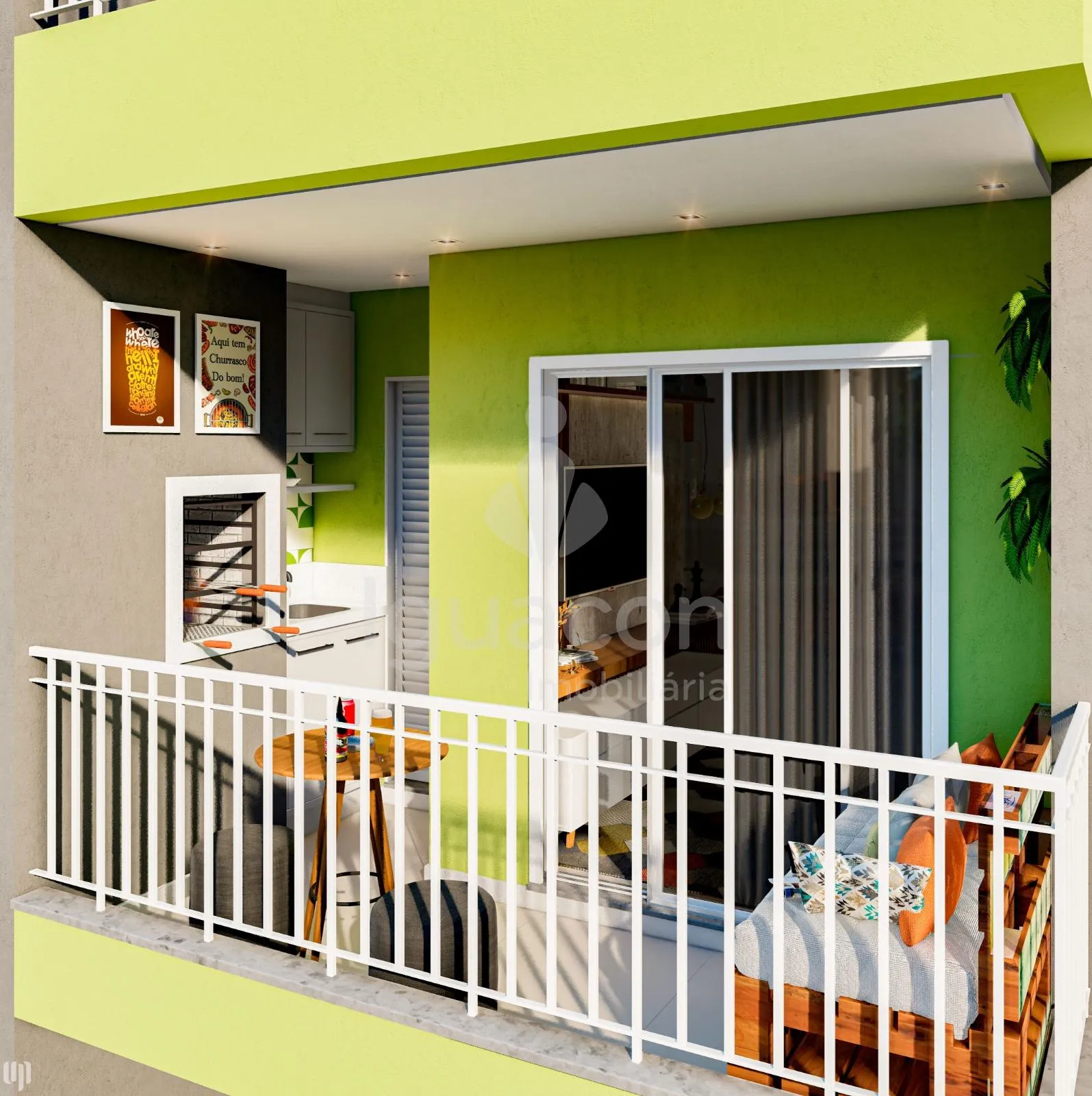 Apartamento com 02 Dormitórios e Sacada com Churrasqueira no Condomínio Floratta Prime