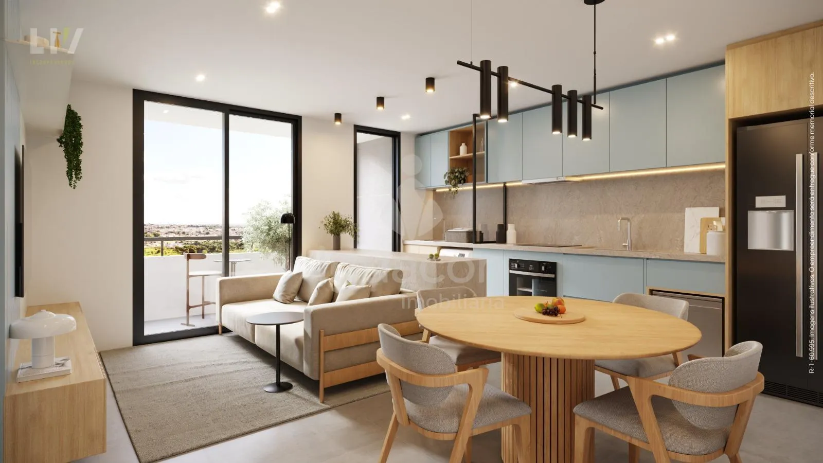 Apartamentos com 02 Dormitórios sendo 01 Suite e Sacada no Edifício Liv Sintonia no Vita Village
