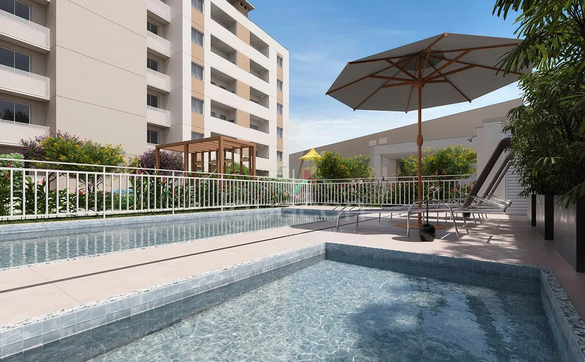 Apartamentos com 02 Dormitórios e Sacada com Churrasqueira no Polinésia Urban Club em Joinville